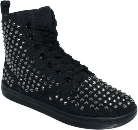 Dr. Martens Shorestud High Top Sneakers in Black (black canvas) | Lyst