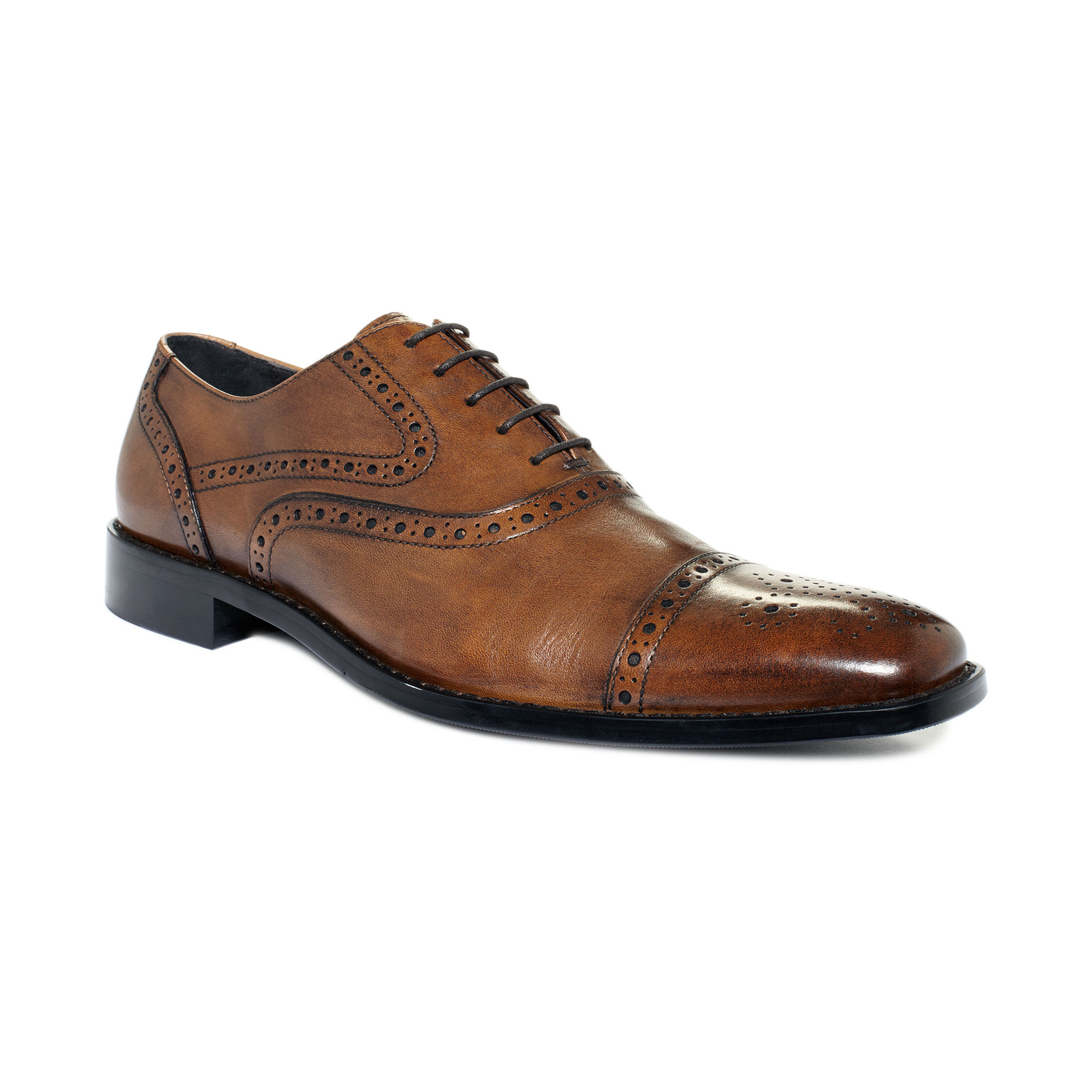 Johnston  Murphy Albright Cap Toe Lace Up Shoes in Brown for Men (tan ...