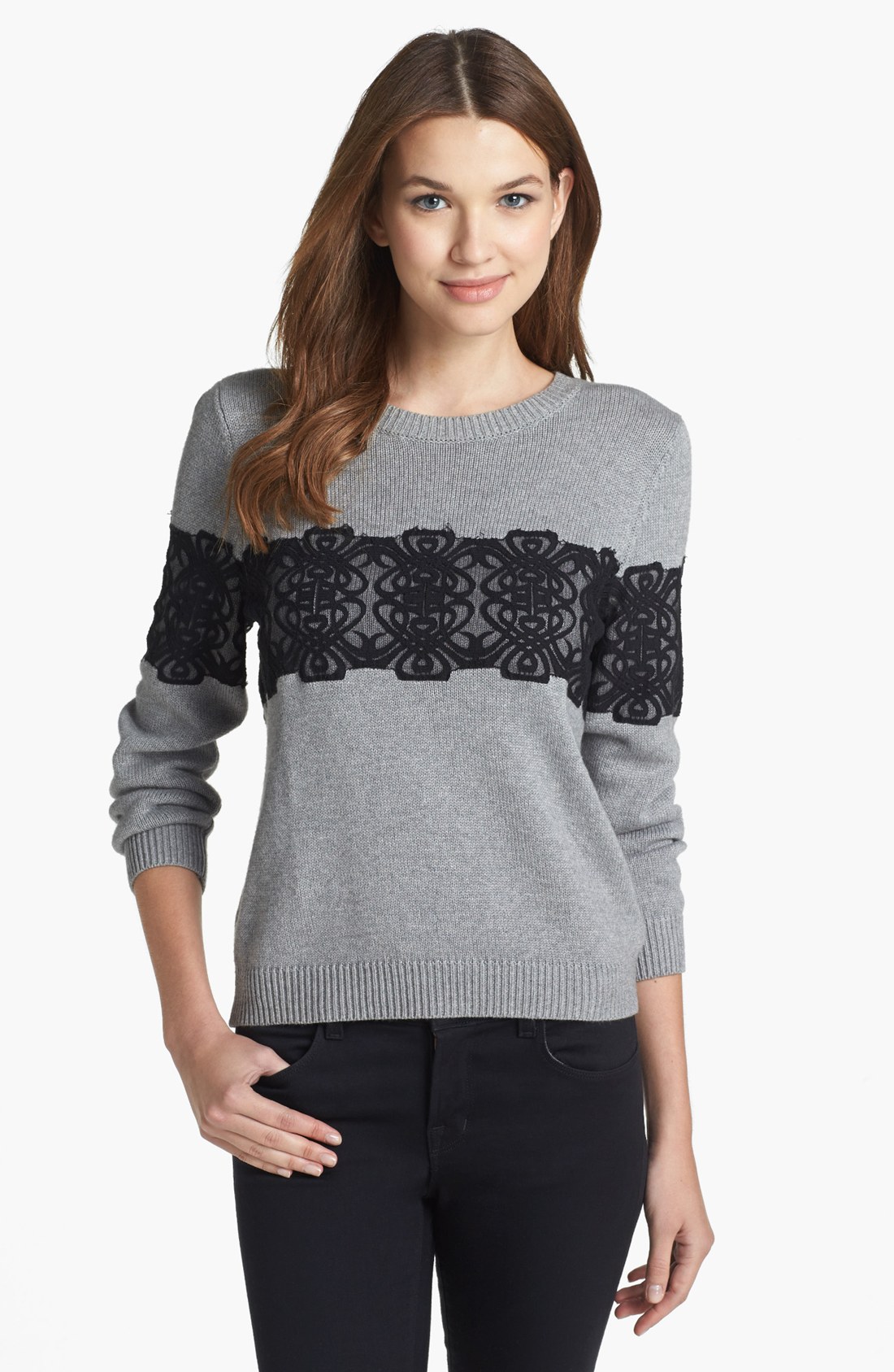 Shop by category With a modern twist on a classic sweatshirt, this comfy top will turn heads everywhere you go. Embellished with beautiful pearls, this piece will deliver chart-topping style.
