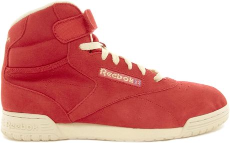 all red reebok classics