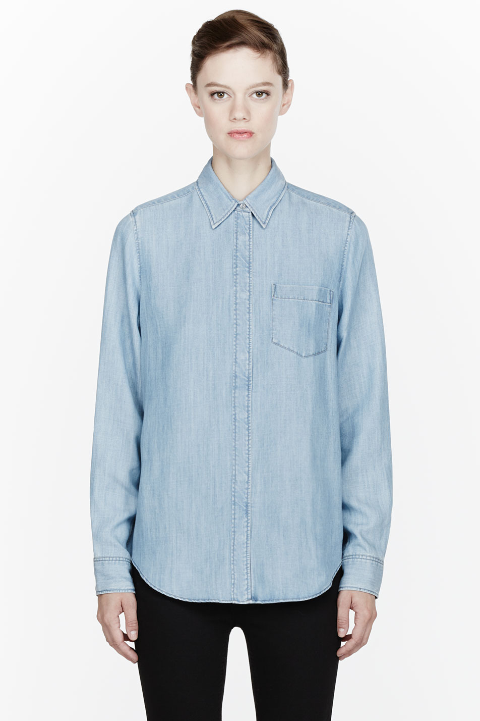 acne blue shirt