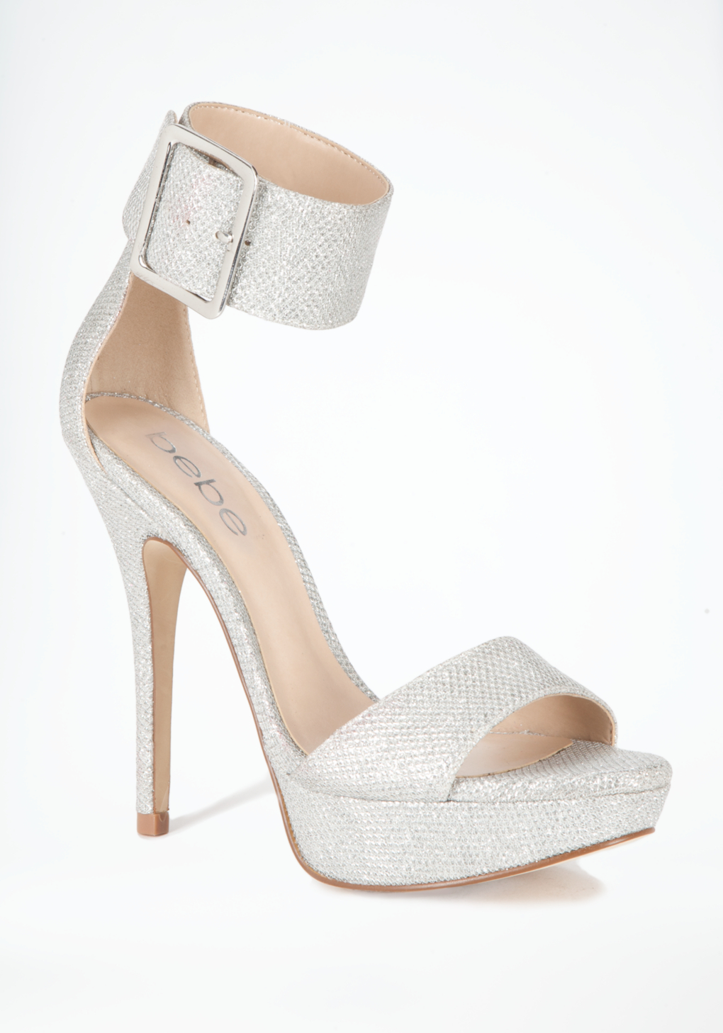 bebe white sandals