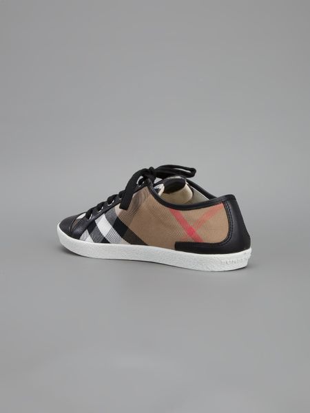 women's black burberry sneakers