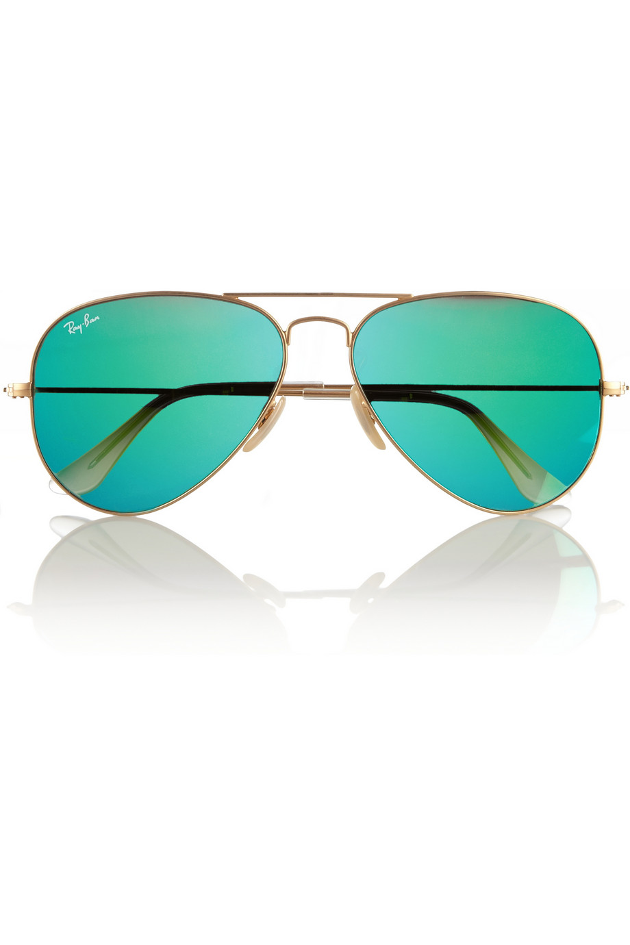 Ray Ban Aviator Metal Sunglasses In Blue Green Lyst 8199