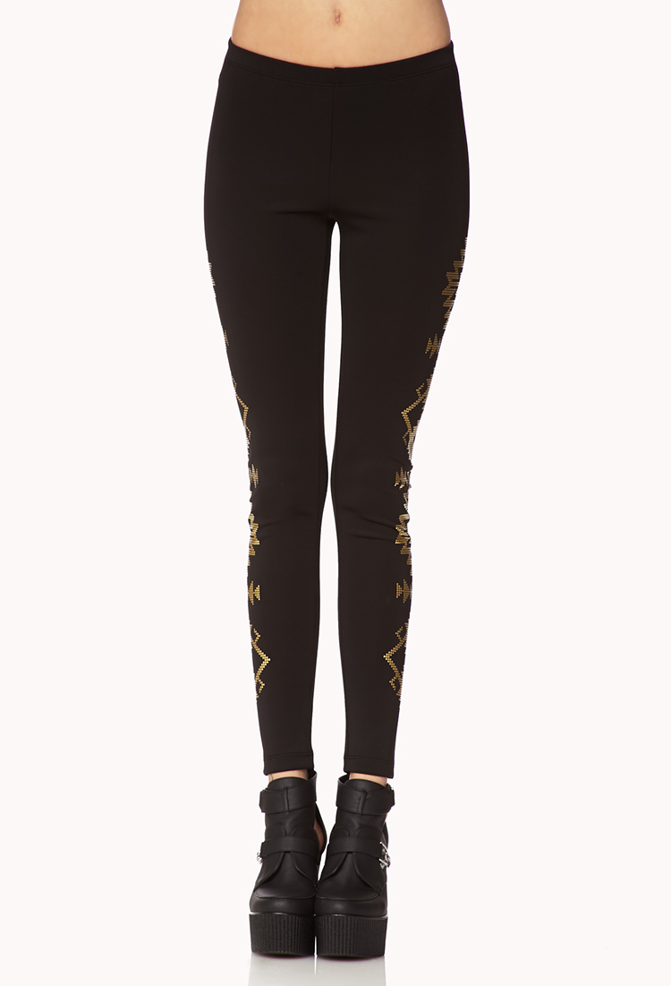 Forever 21 Metallic Ganado Leggings in Black (Blackgold) | Lyst Forever 21 Metallic Ganado Leggings in Black (Blackgold) | Lyst
