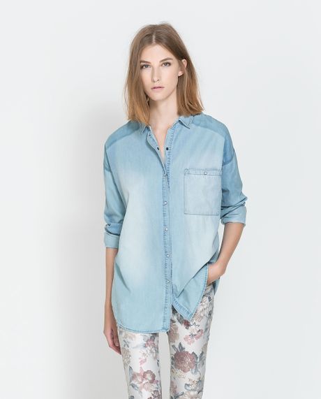 zara denim shirt