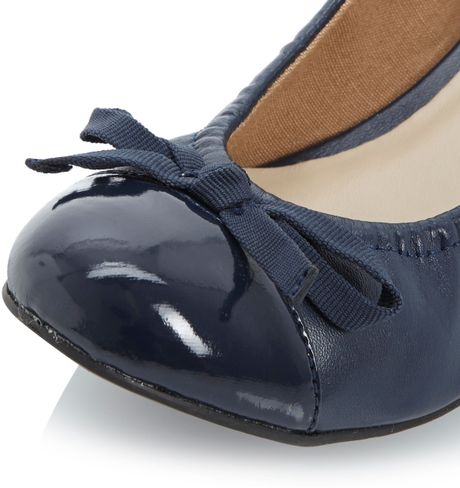 navy low wedge shoes