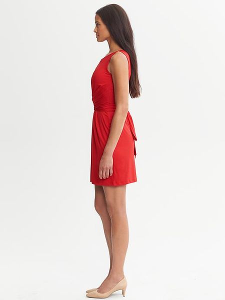 Banana Republic Issa Collection Red Wraptie Dress in Red (Red element ...