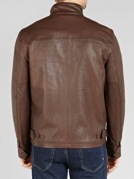 Polo Ralph Lauren Barracuda Leather Jacket In Brown For Men Mason Brown Lyst