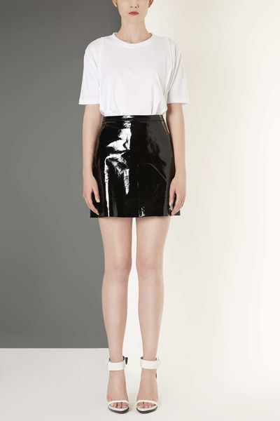 Leather Skirt Vinyl Skirt Topshop Vinyl Mini Skirt Topshop TOPSHOP