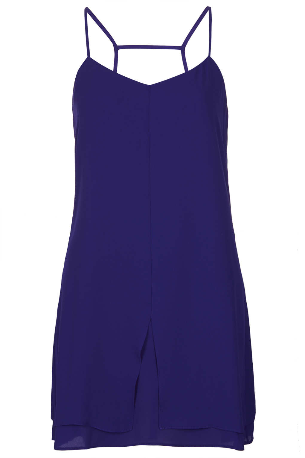 Topshop Strap Back Slip Dress in Purple (DARK PURPLE)