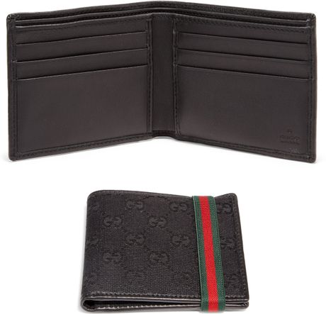 mens gucci wallet black leather