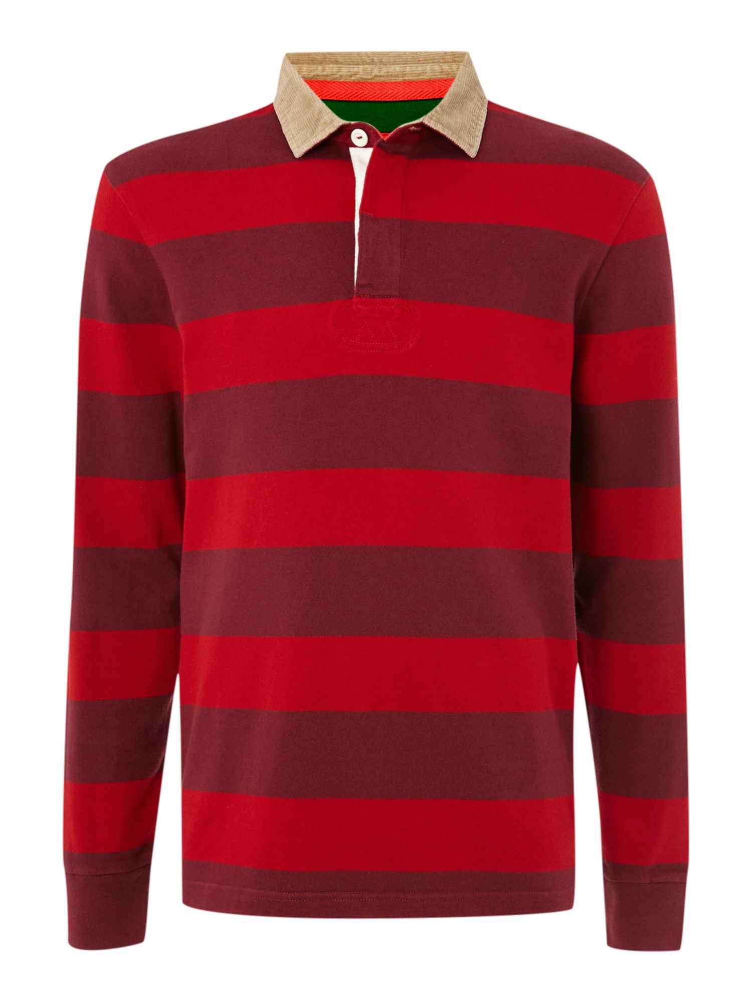 Howick Scholar Block Stripe Long Sleeve Rugby in Red for Men (Wine) Lyst