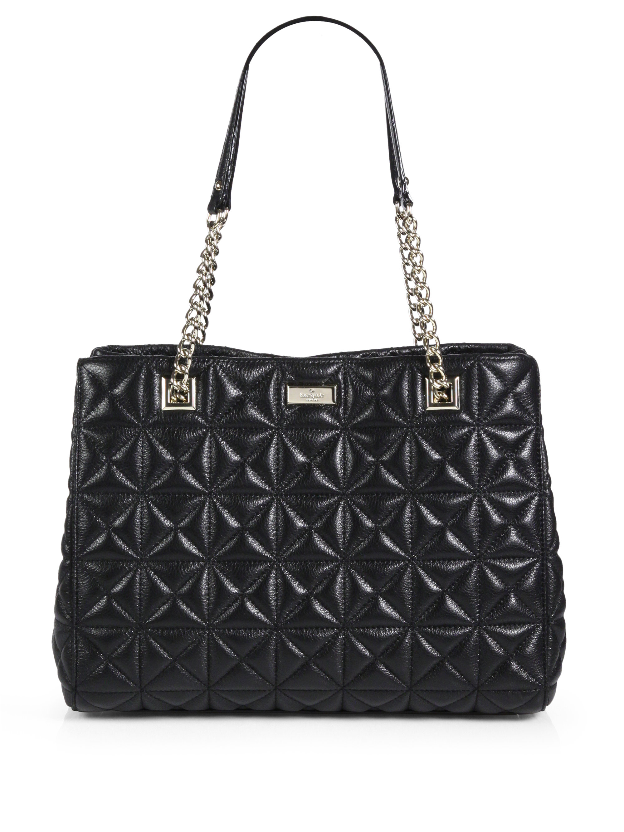 Kate Spade Sedgwick Place Phoebe Quilted Tote in Black (BLACKCHAMPAGNE