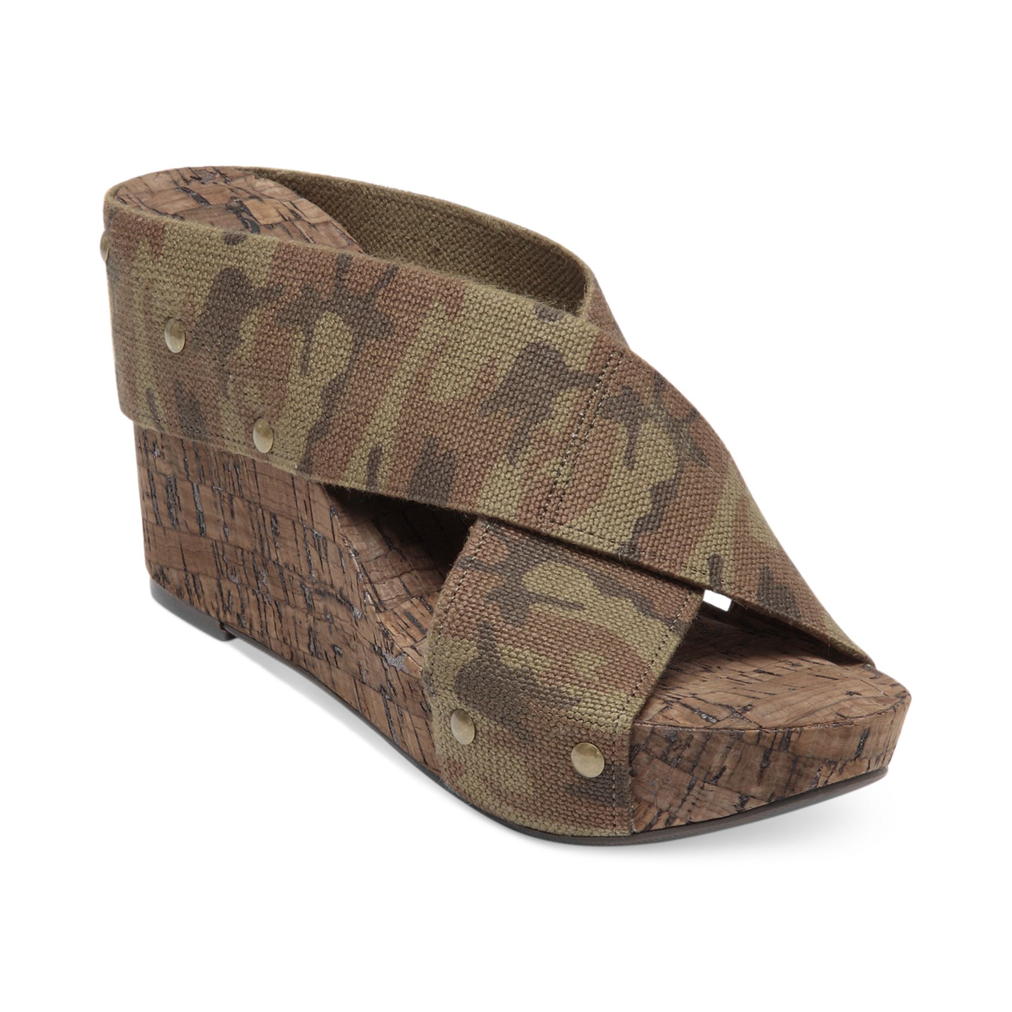 Lucky Brand Miller2 Wedge Sandals in Khaki (Camo) Lyst Lucky Brand Miller2 Wedge Sandals in Khaki (Camo) Lyst
