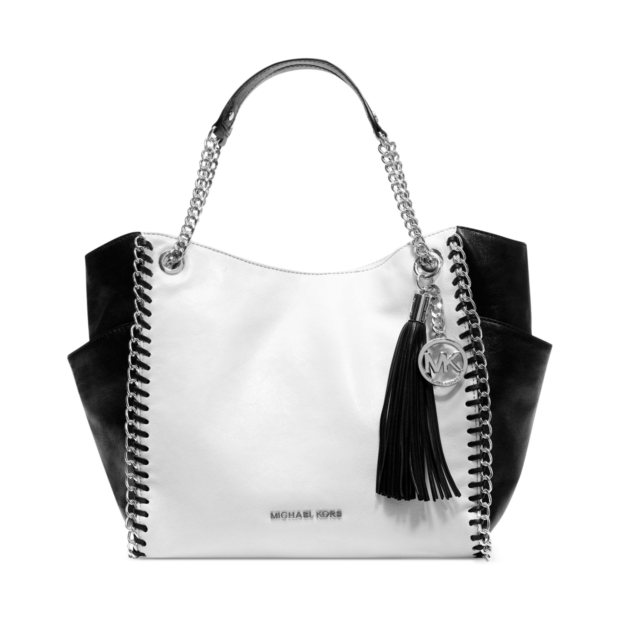 michael kors optic white tote