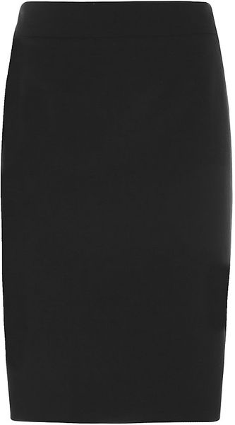 Armani Wool Pencil Skirt in Black | Lyst