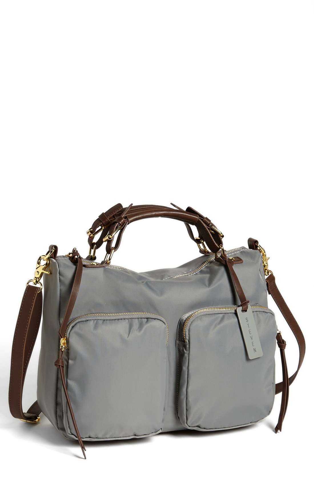 steve madden grey satchel