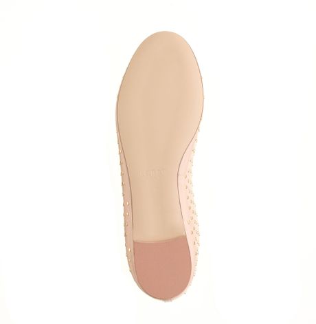 beige flats with ankle strap