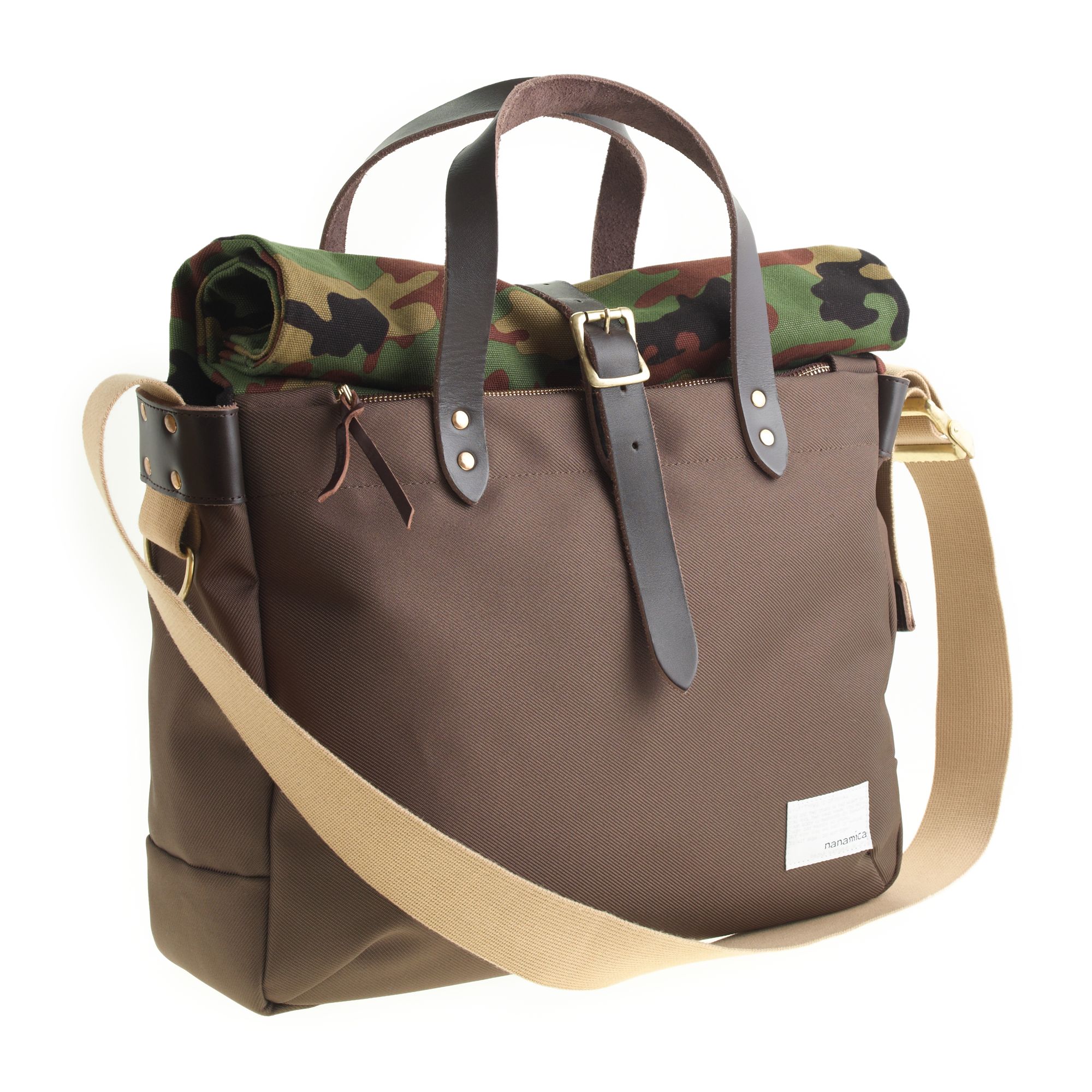 J.crew Nanamica Camo Briefcase in Brown for Men (khaki x camo) Lyst