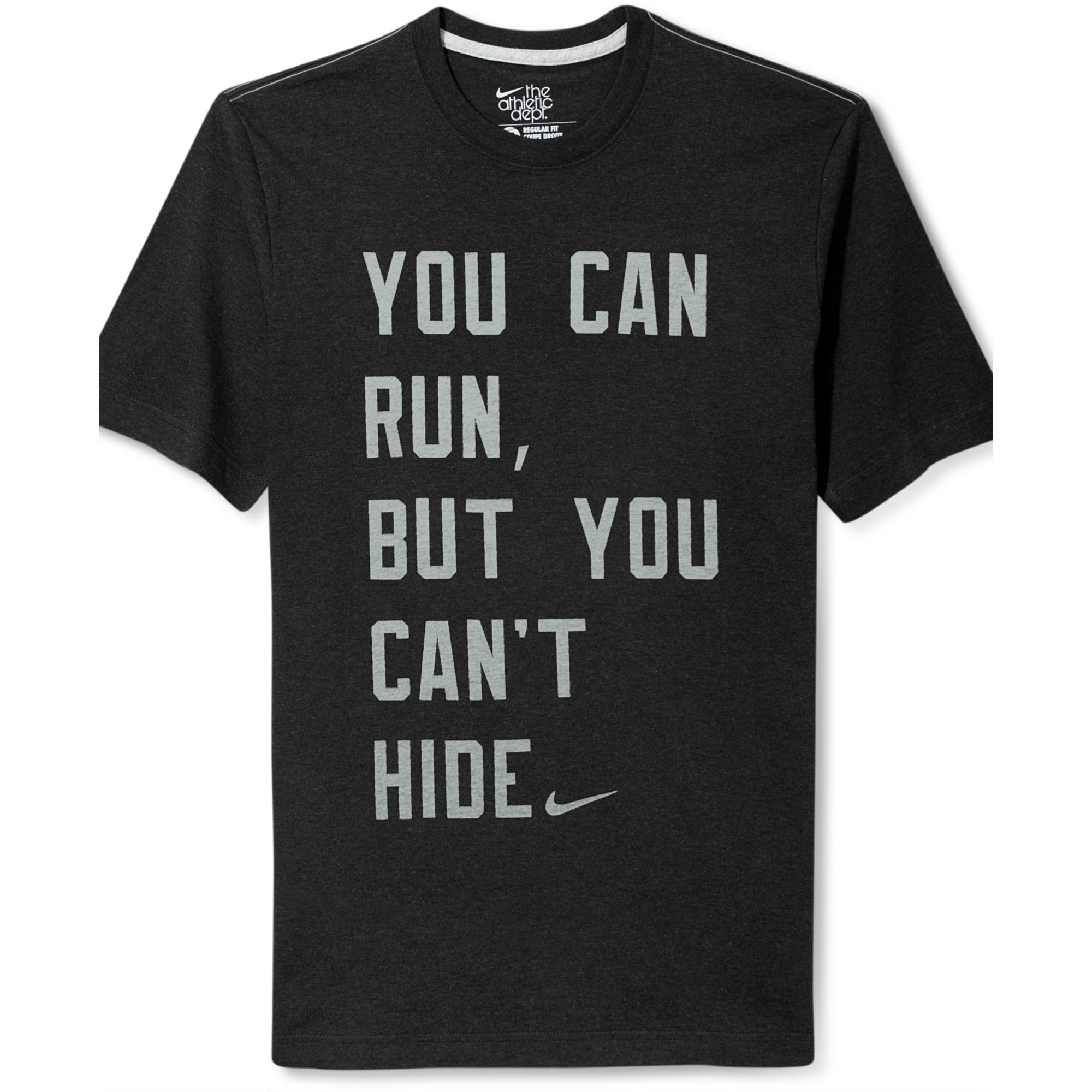 Nike You Can Run But You Cant Hide T Shirt In Black For Men Lyst 