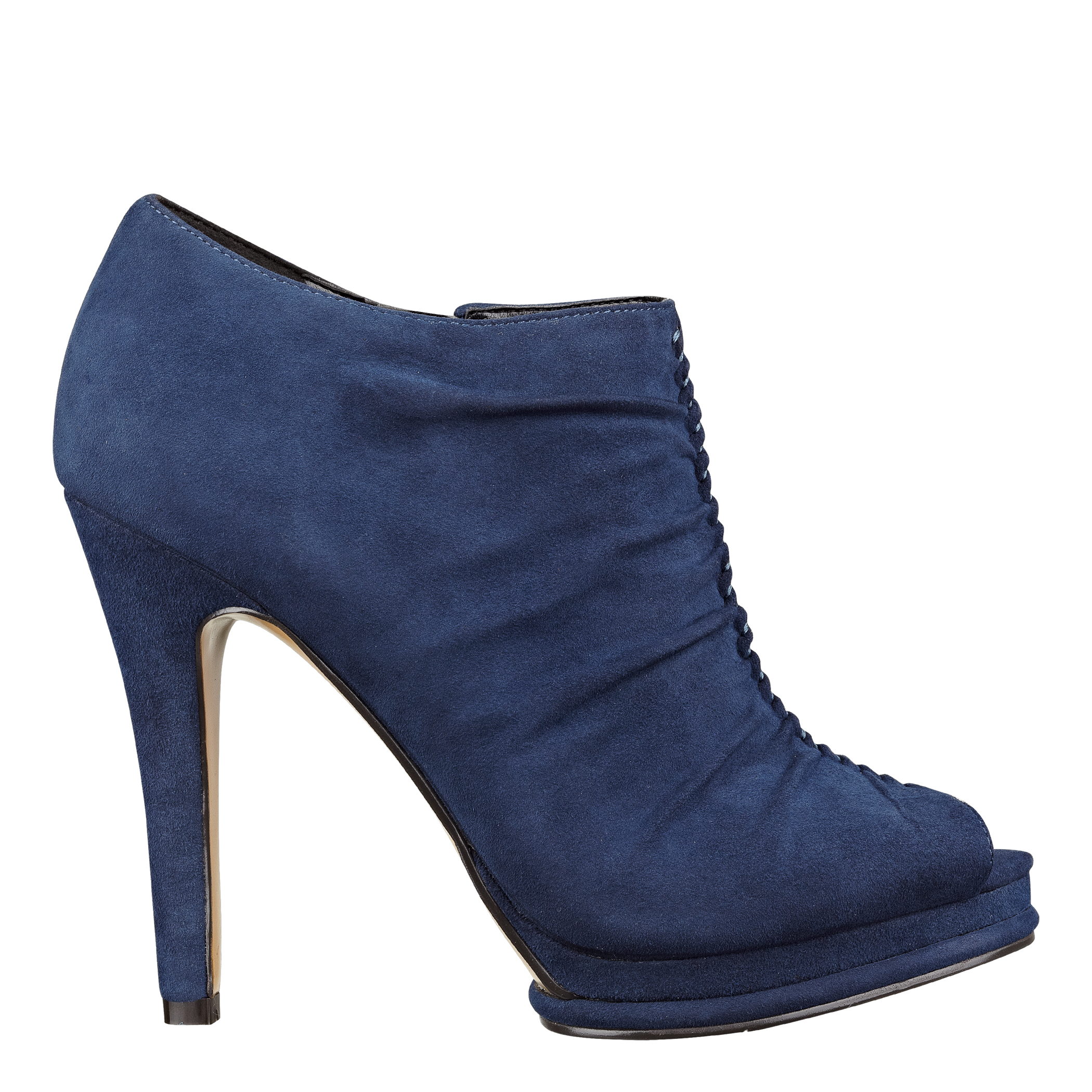 navy suede booties