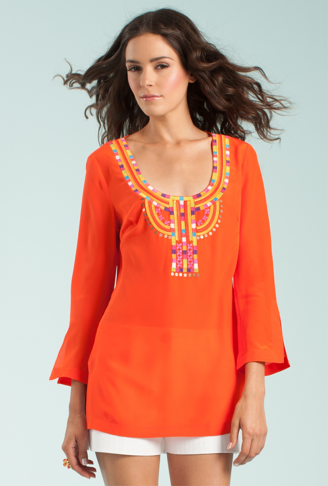 Trina Turk Shannen Top in Red (Piping Hot) Lyst