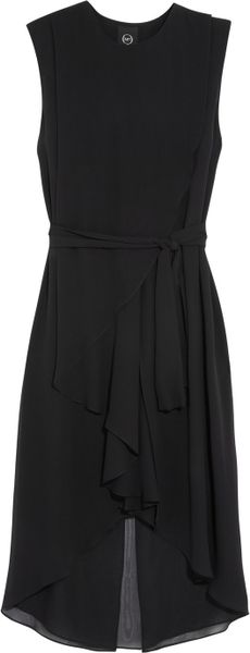 Mcq By Alexander Mcqueen Ruffled Silk Chiffon Dress in Black - Lyst