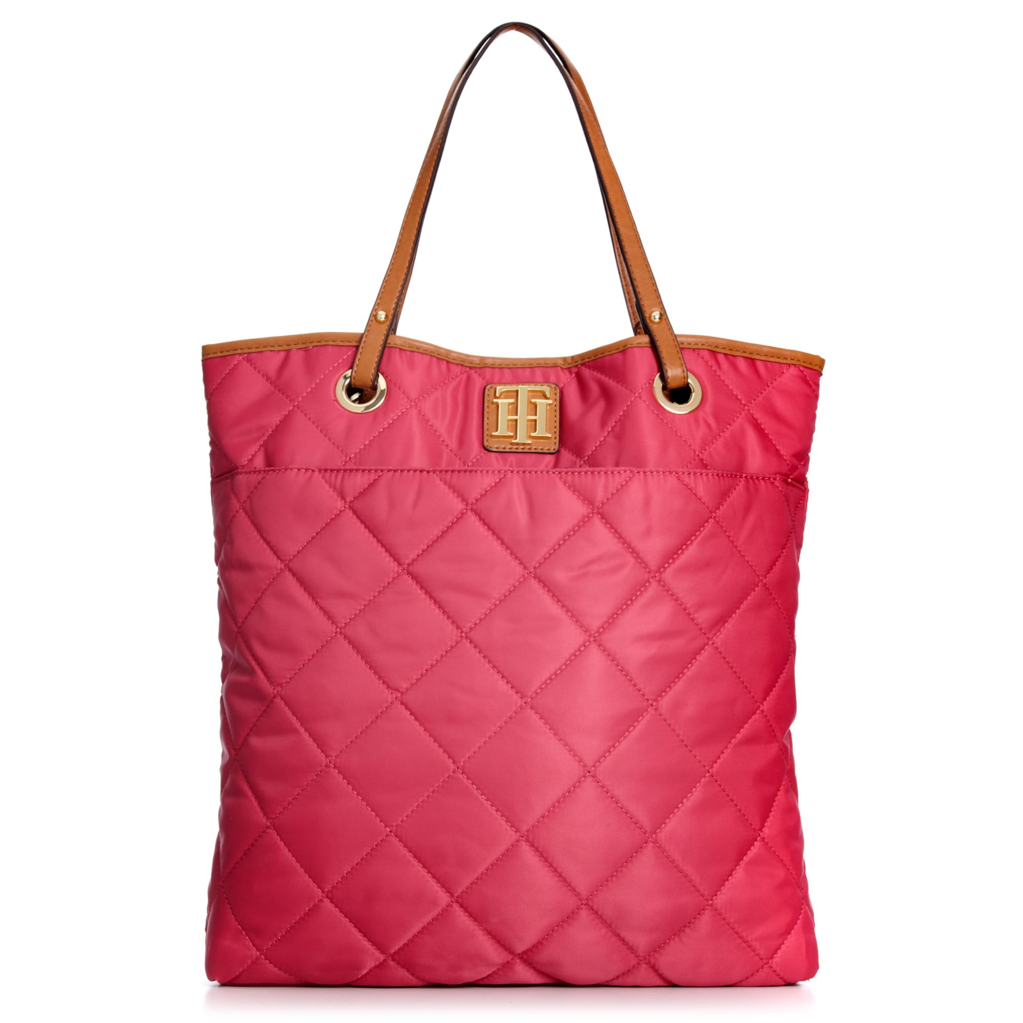 hot pink quilted purse