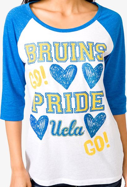 Forever 21 Ucla Bruins Pride Baseball Tee in White (blue/white) Forever 21 Ucla Bruins Pride Baseball Tee in White (blue/white)