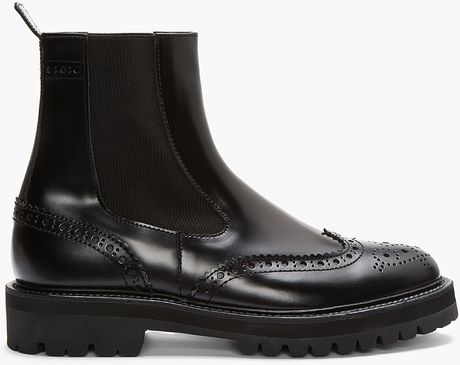 wingtip brogue chelsea boots leather juun