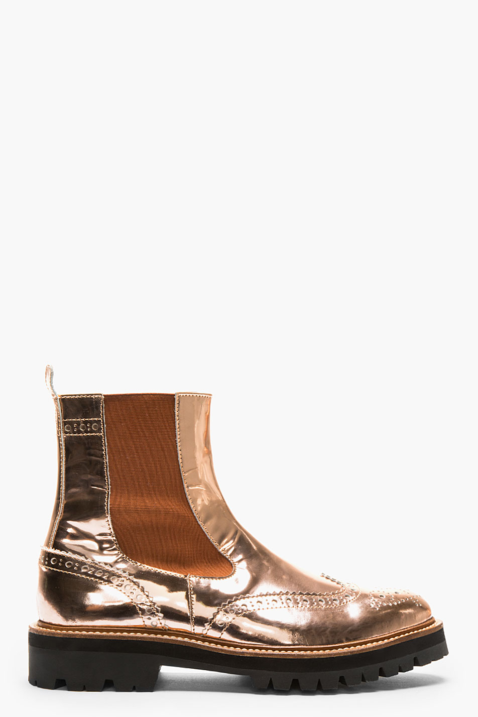 patent leather mens boots juun j copper patent leather chelsea wingtip brogue boots patent leather mens boots juun j copper patent leather chelsea wingtip brogue boots