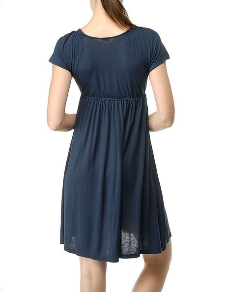 Splendid Short Sleeve Jersey Dress With Empire Waist In Blue Navy Lyst 8587