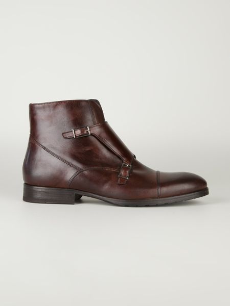 Bruno Magli Double Buckle Shoe in Brown for Men