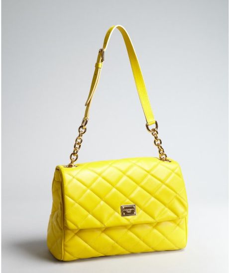 Dolce & Gabbana Bright Yellow Quilted Leather Chain Shoulder Bag in Yellow | Lyst
