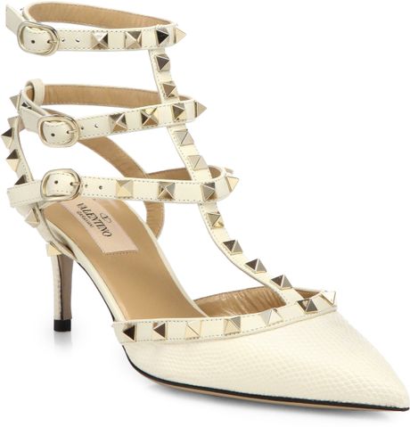 valentino ivory rockstud shoes