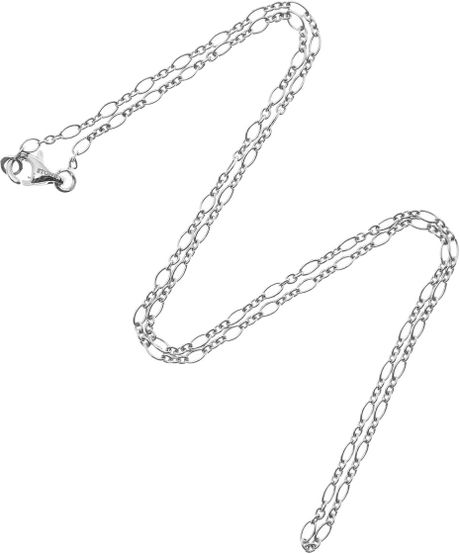 Stone White Gold Chain Necklace in White