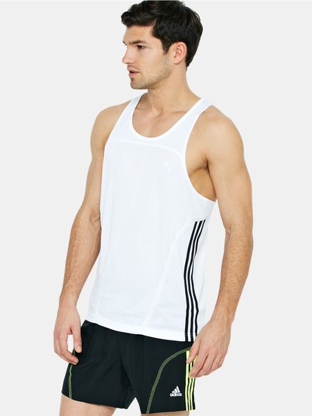 Adidas Adidas Response Running Mens Vest in White for Men | Lyst
