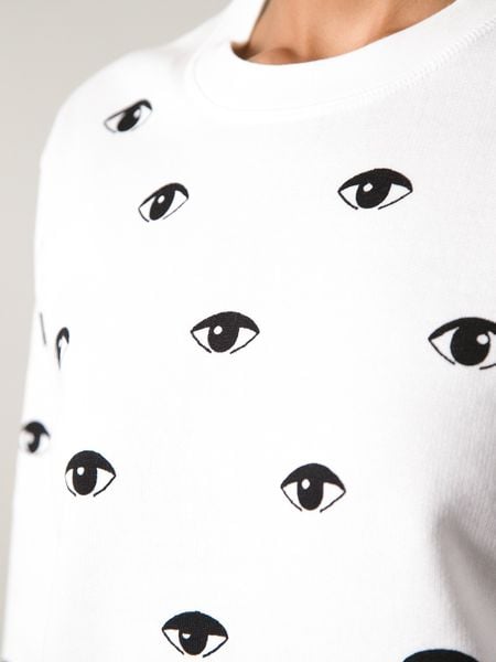 kenzo eye sweatshirt white