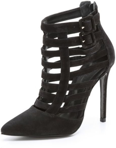 Schutz Belia Cutout Booties In (black) | Lyst