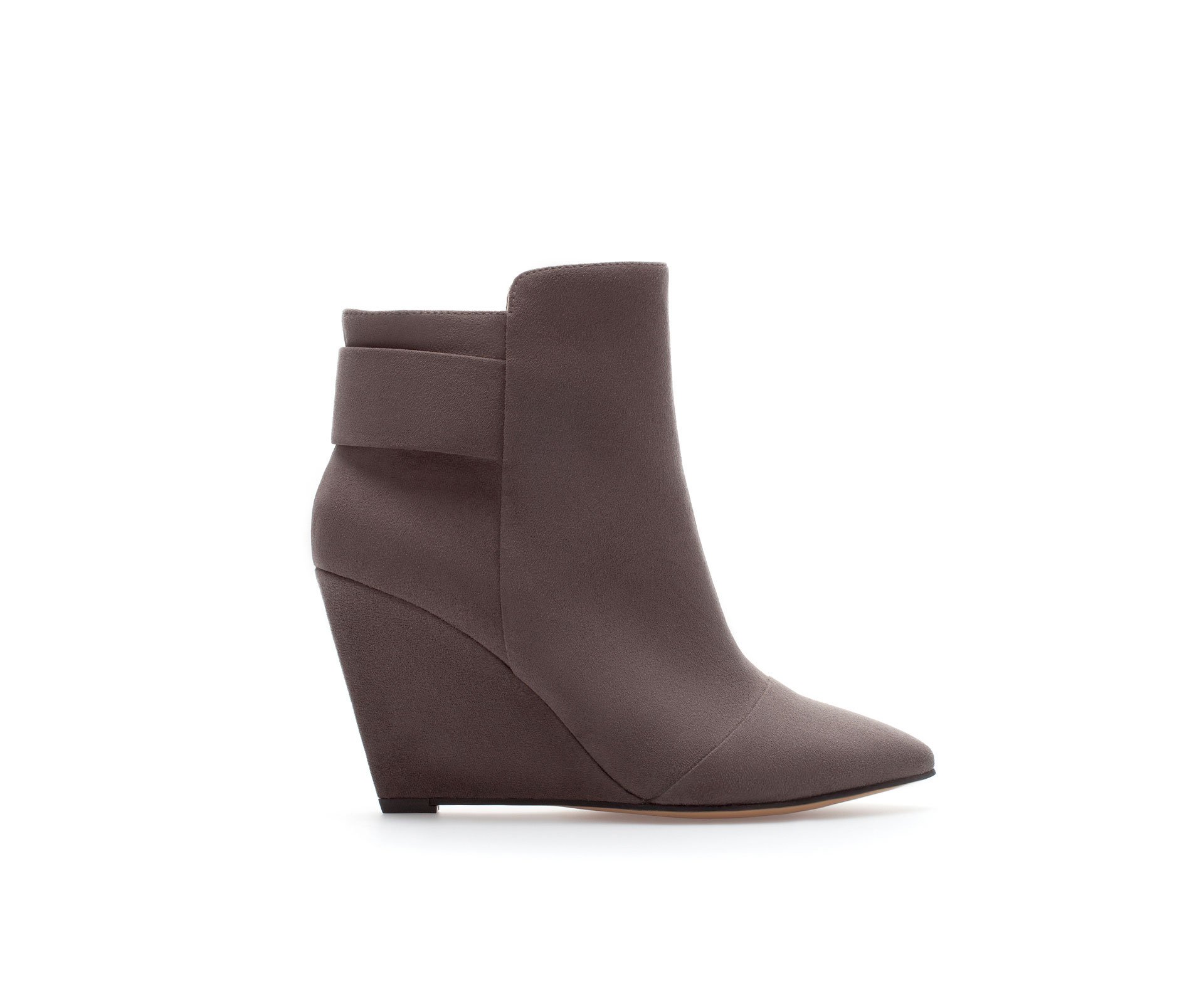 Zara Wedge Ankle Boot in Gray (Grey)