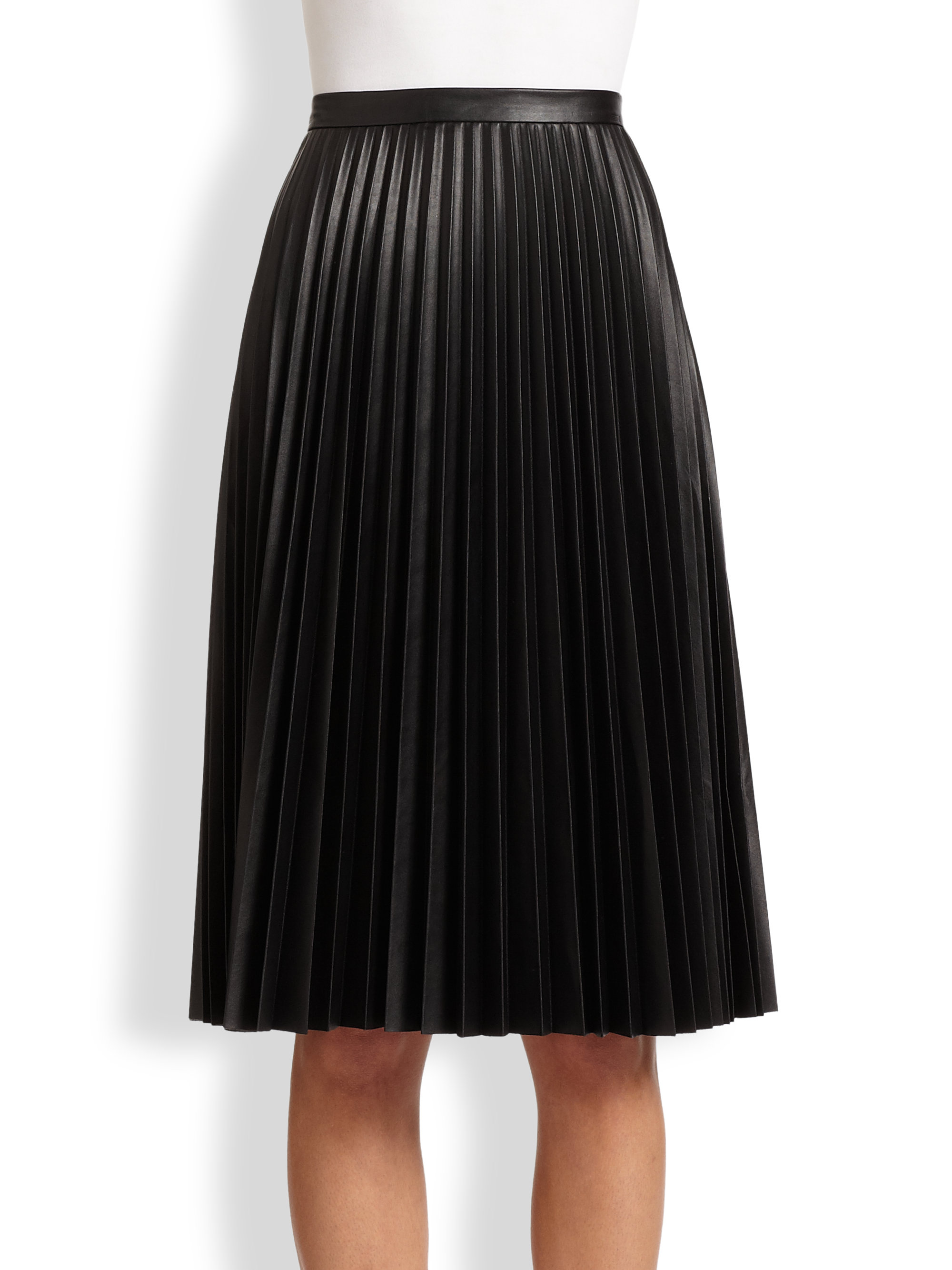 Leather Pleated Skirt 115