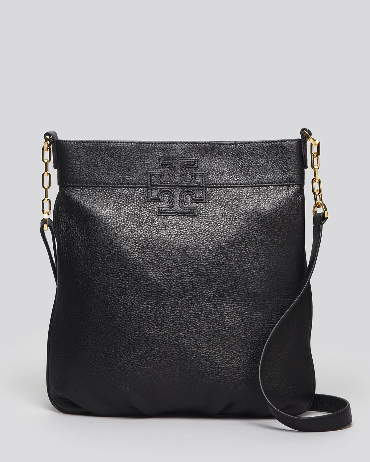 Tory Burch Crossbody Stacked T Book Bag in Black | Lyst