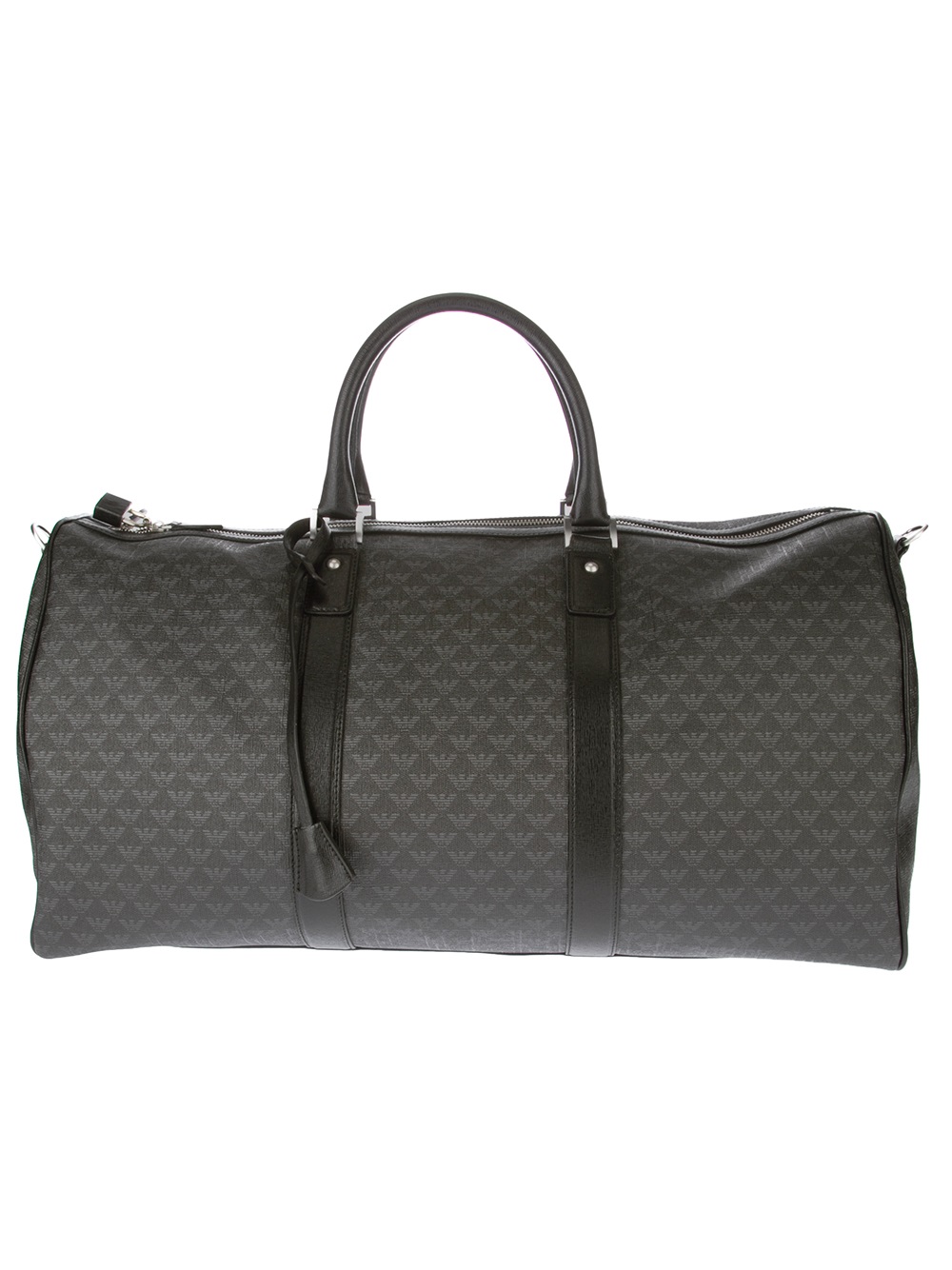 Emporio Armani Monogrammed Duffle Bag in Black for Men | Lyst