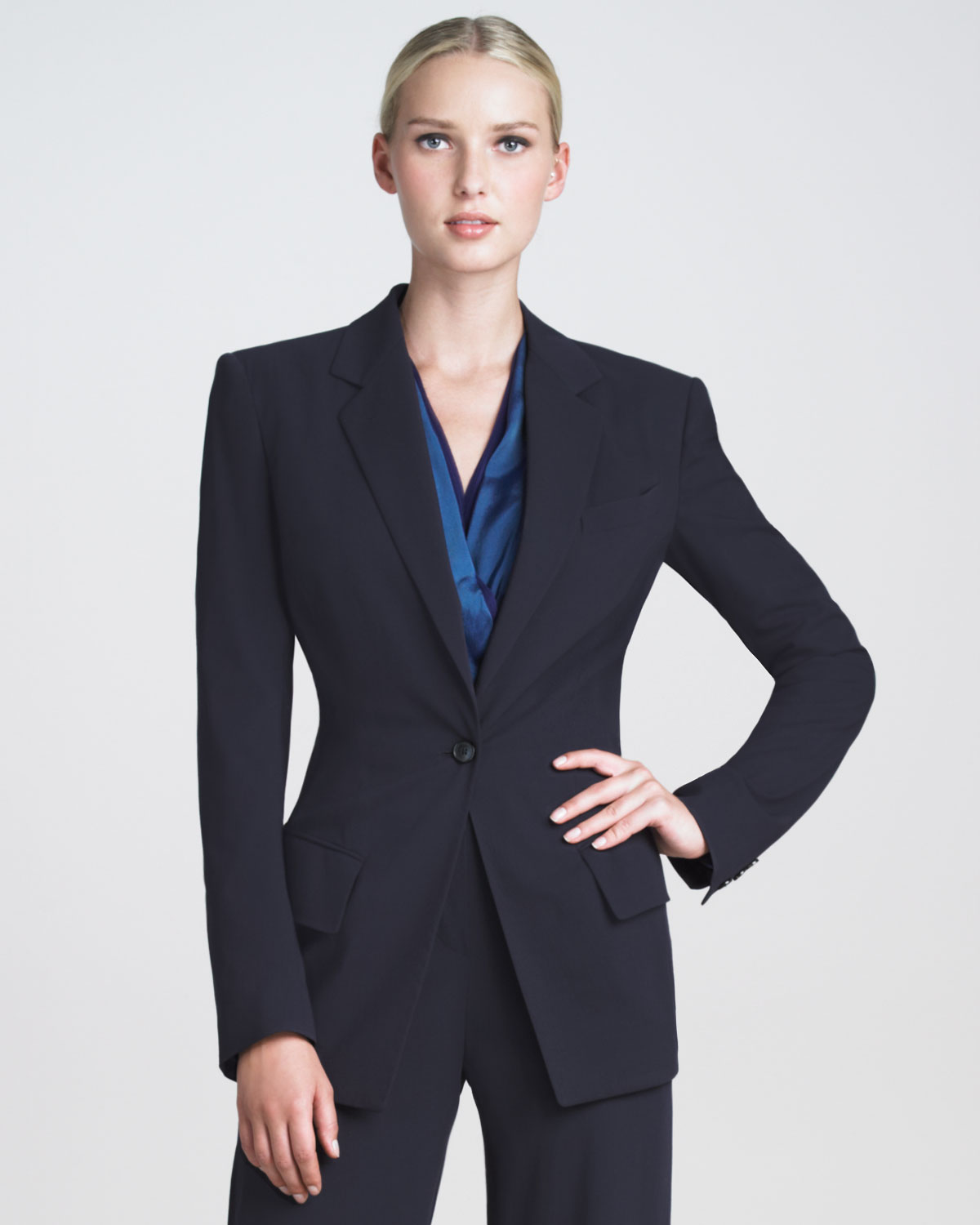 donna black ink new york donna karan new york onebutton stretch blazer in black ink lyst donna black ink new york donna karan new york onebutton stretch blazer in black ink lyst