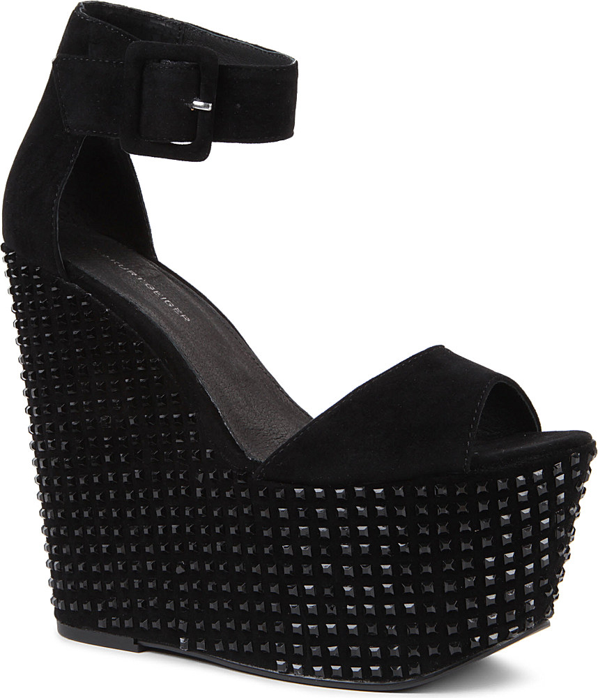 platform wedge ankle strap