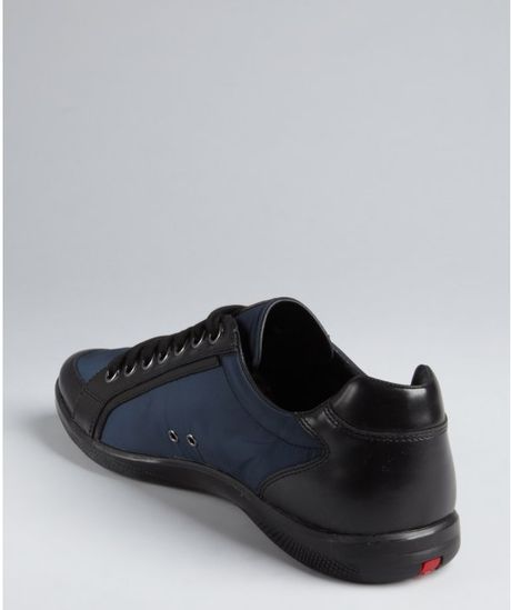 prada navy nylon runners