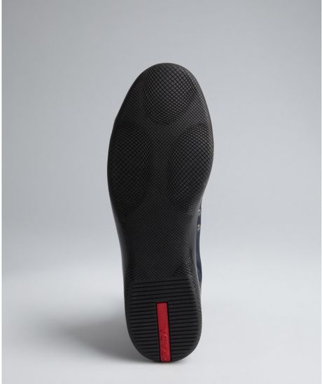 prada navy nylon runners