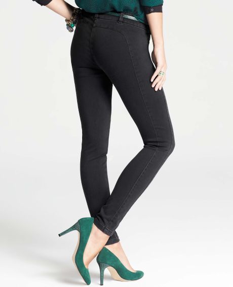 black denim leggings