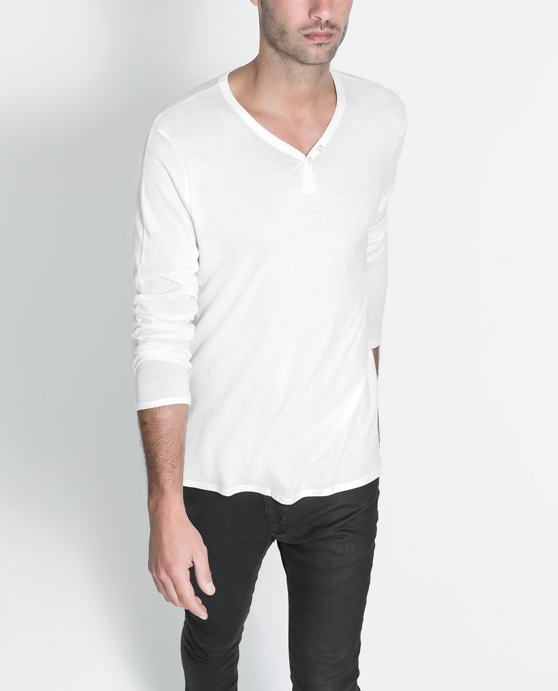 Zara Basic T-shirt in White for Men | Lyst